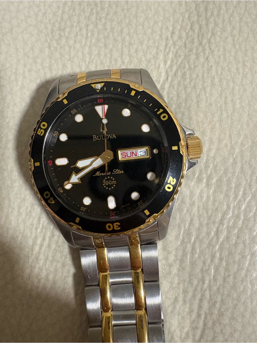 Bulova Two-Tone Gold and Silver Watch with Black Dial - Picture 8 of 10